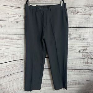 Haggar pants Mens classic fit flat Front cross weave Heather 36W X 29L